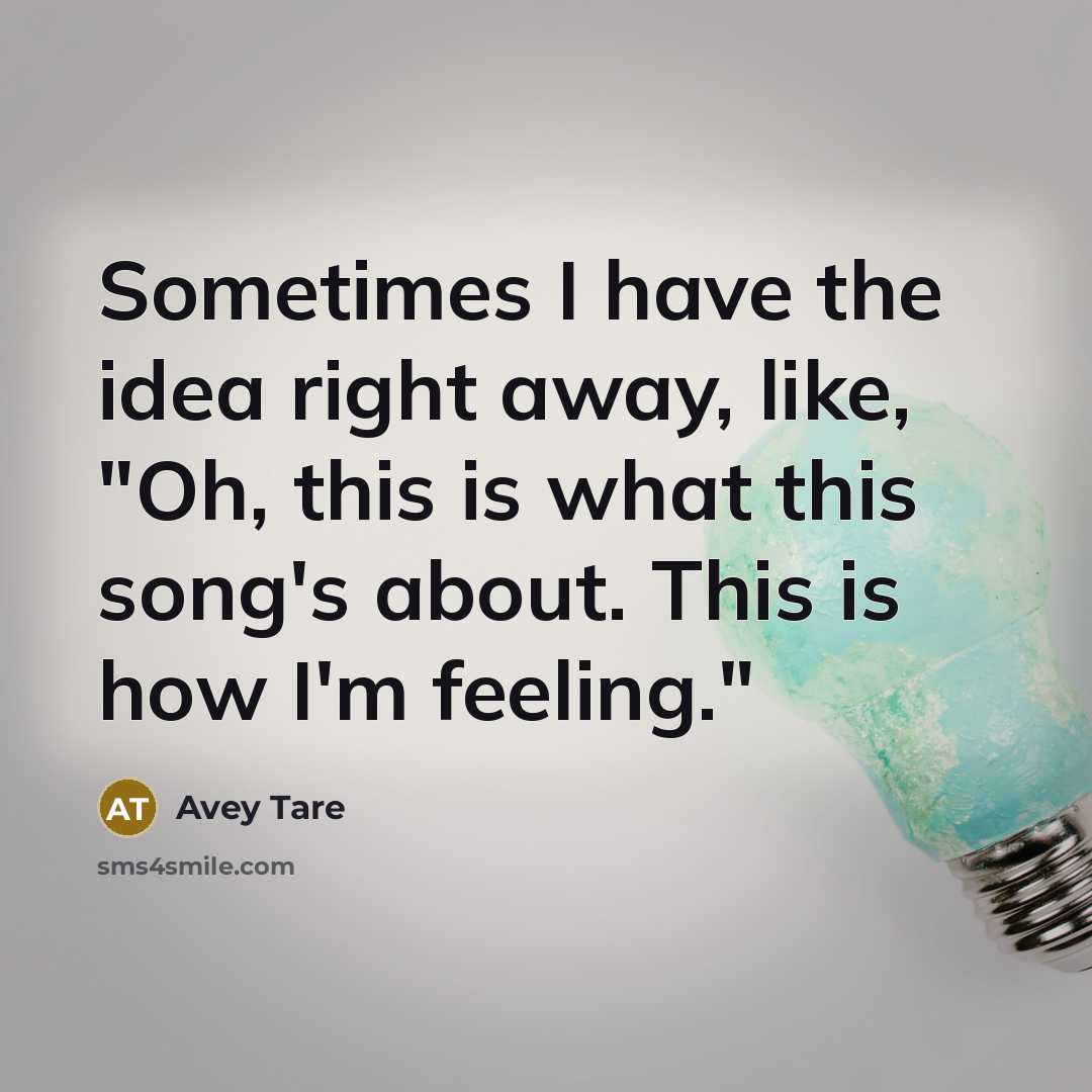 “Sometimes I have the idea right away, like, "Oh, this…” quote by Avey Tare
