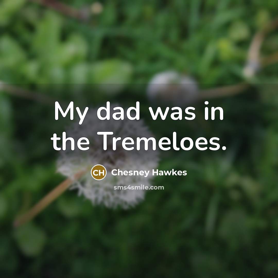 “My dad was in the Tremeloes.…” quote by Chesney Hawkes