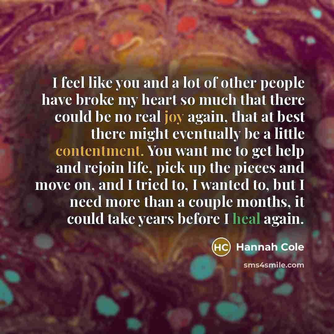 “I feel like you and a lot of other people…” quote by Hannah Cole