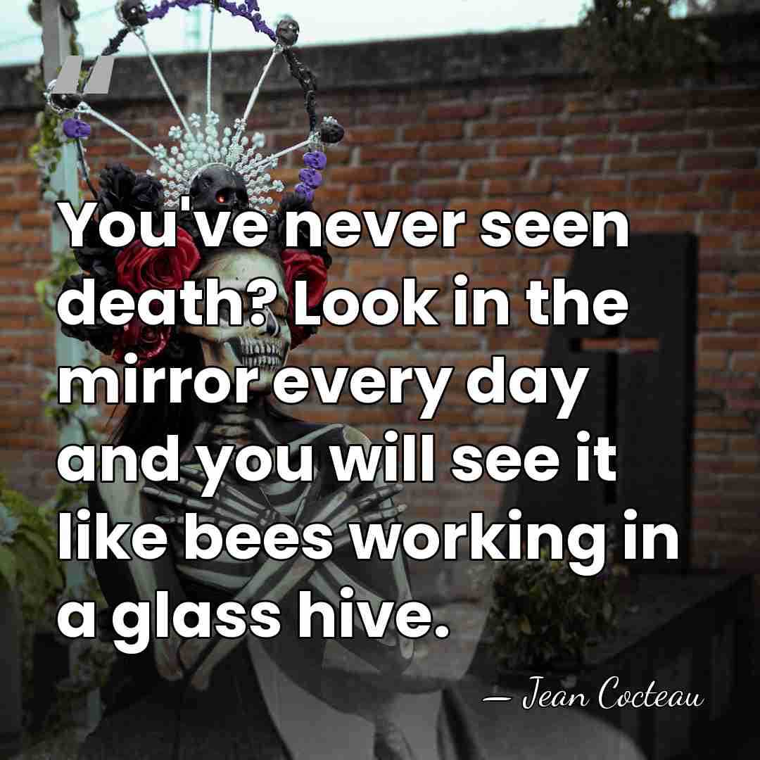 You've never seen death? Look in the mirror every day and you&hellip; - Jean Cocteau