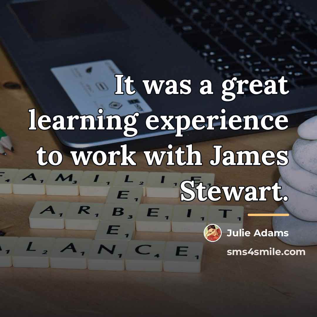 “It was a great learning experience to work with James…” quote by Julie Adams