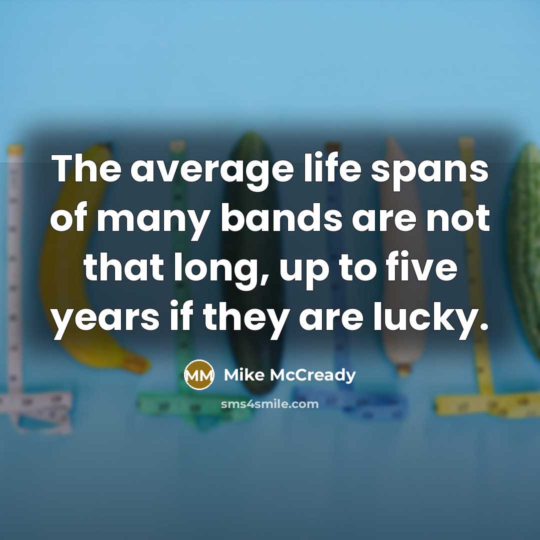 “The average life spans of many bands are not that…” quote by Mike McCready