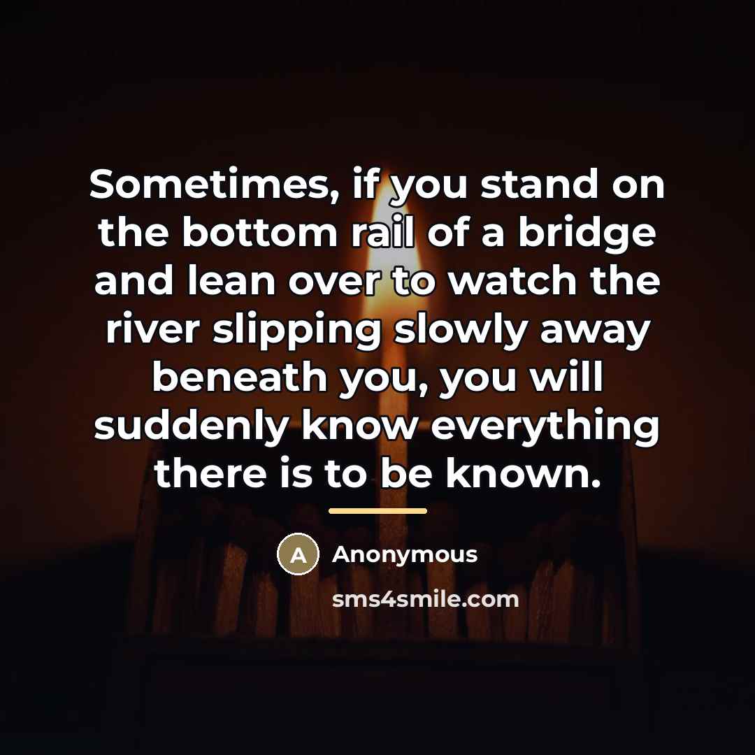 “Sometimes, if you stand on the bottom rail of a…” quote by Anonymous