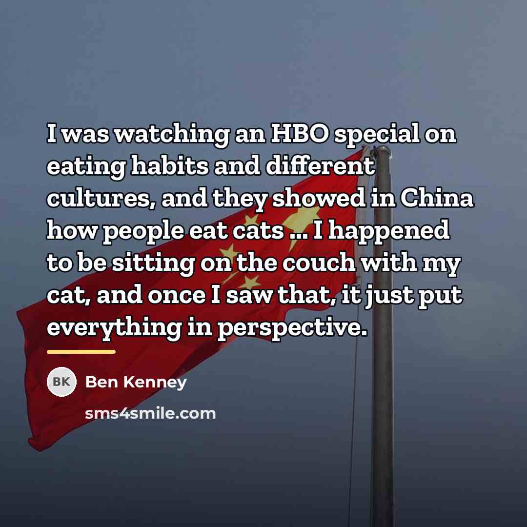 “I was watching an HBO special on eating habits and…” quote by Ben Kenney