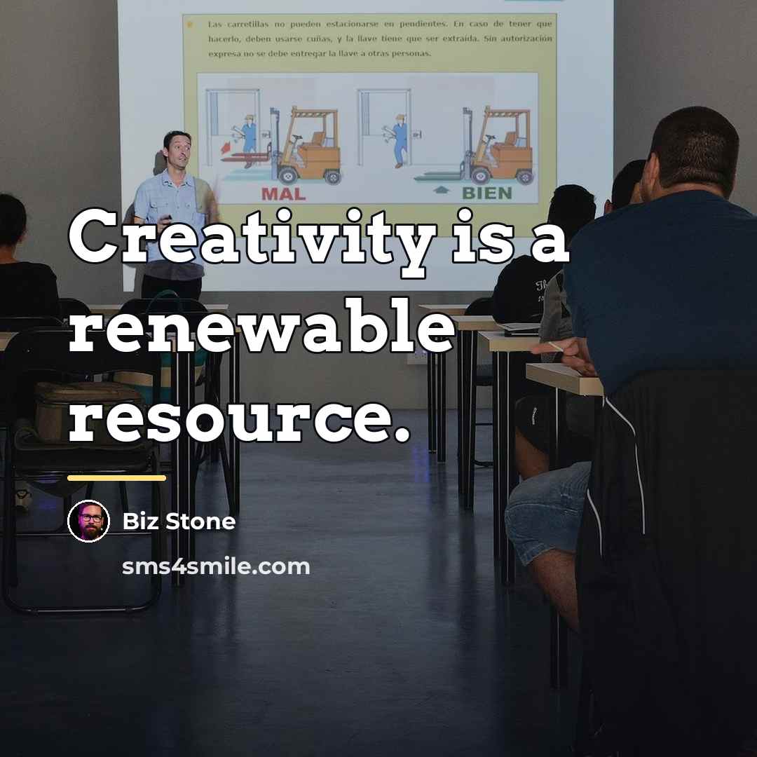 “Creativity is a renewable resource.…” quote by Biz Stone