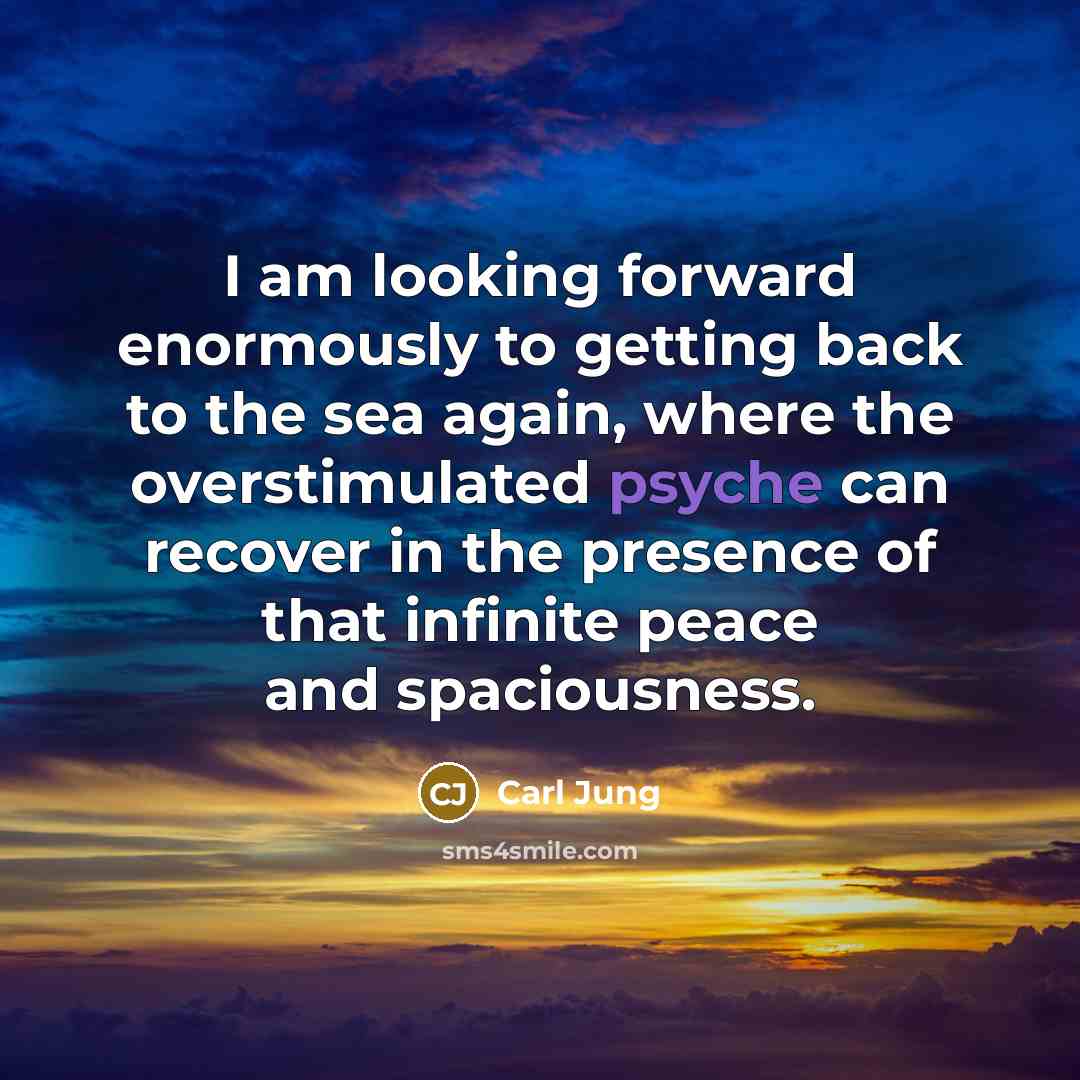 “I am looking forward enormously to getting back to the…” quote by Carl Jung