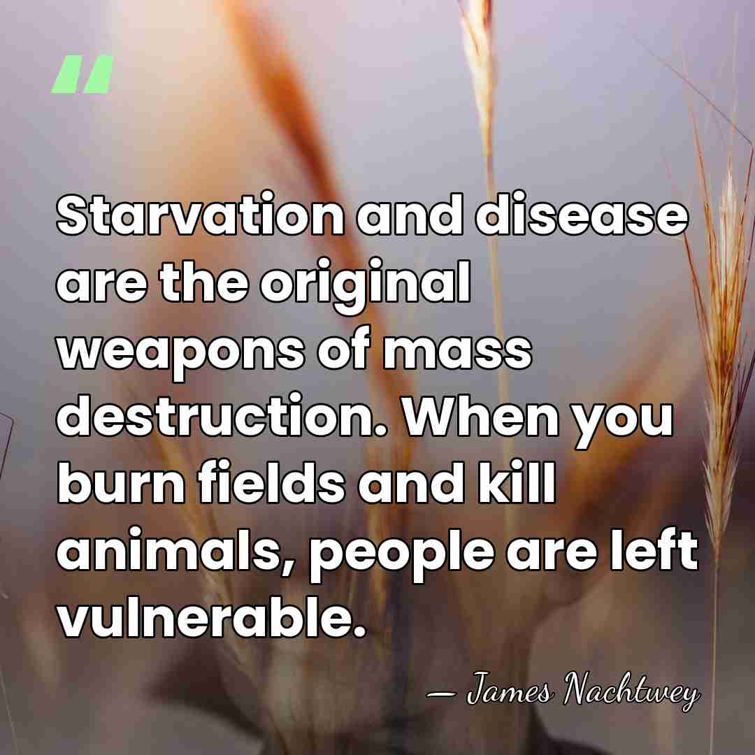 Starvation and disease are the original weapons of mass destruction. When you&hellip; - James Nachtwey