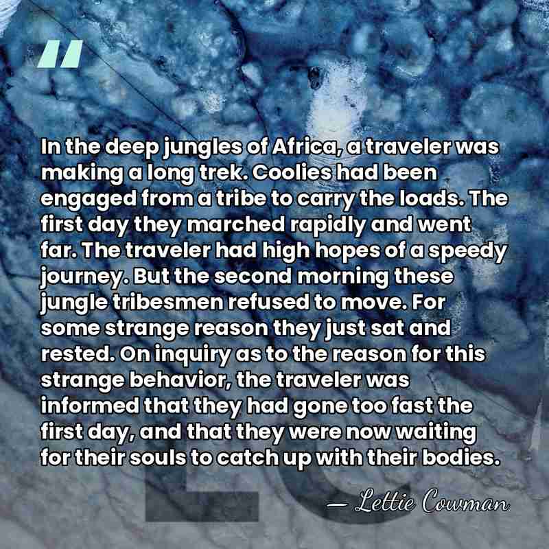 In the deep jungles of Africa, a traveler was making a long&hellip; - Lettie Cowman