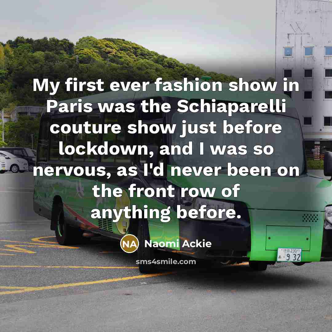 “My first ever fashion show in Paris was the Schiaparelli…” quote by Naomi Ackie