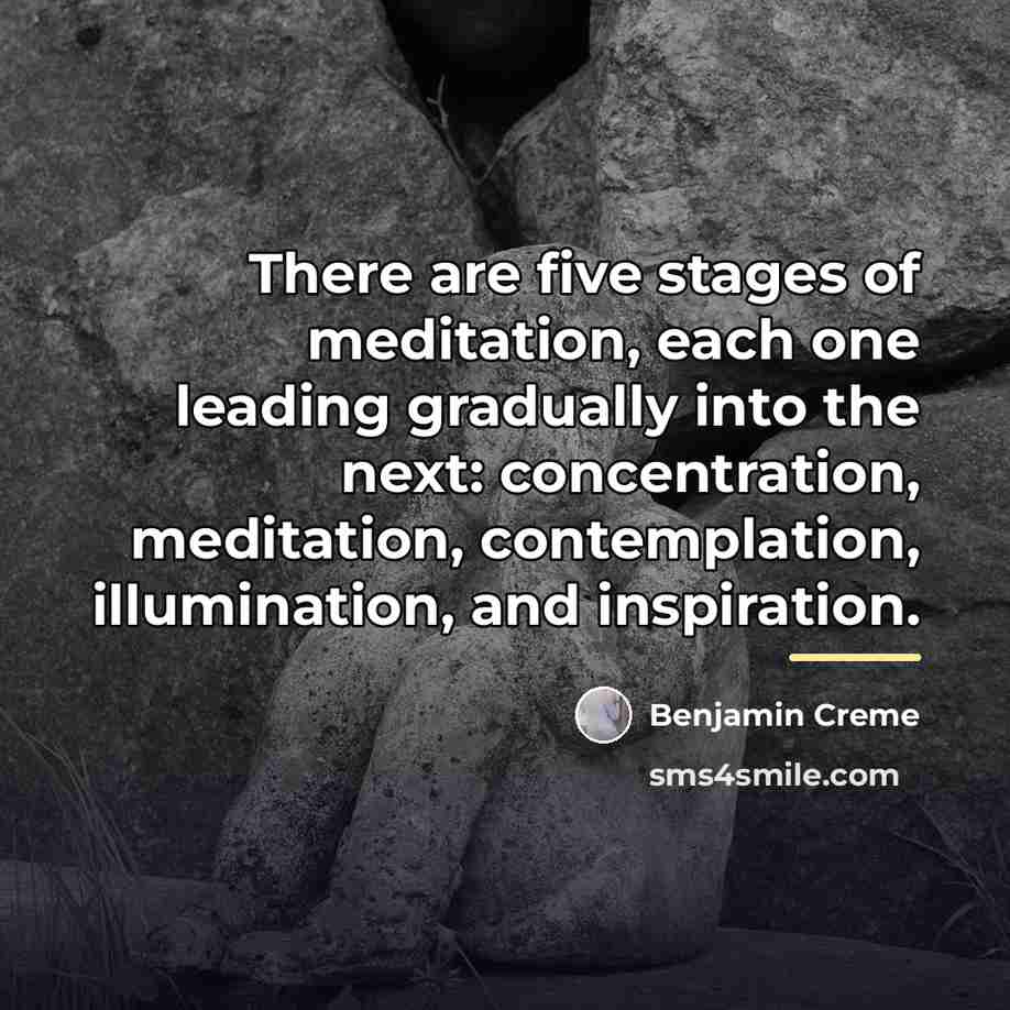 “There are five stages of meditation, each one leading gradually…” quote by Benjamin Creme