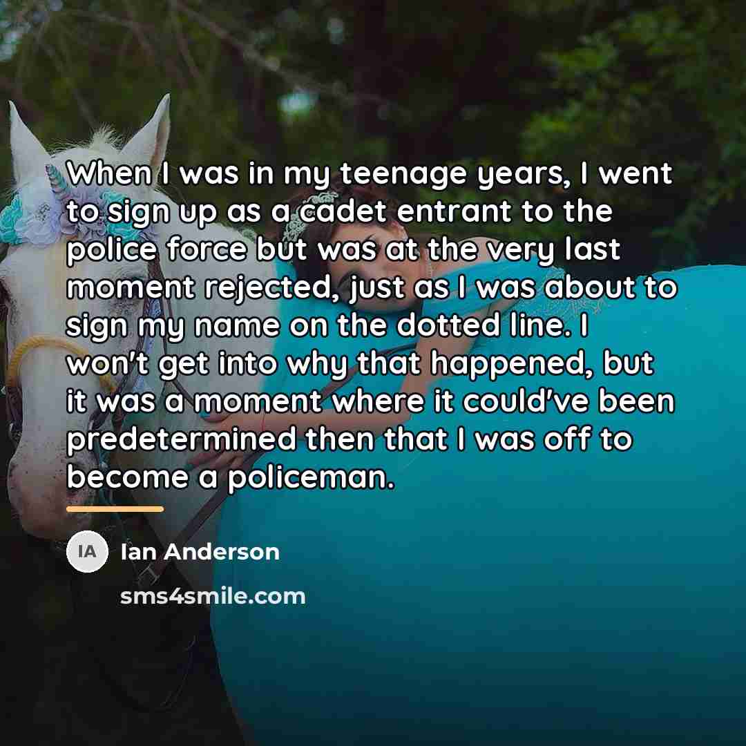 “When I was in my teenage years, I went to…” quote by Ian Anderson