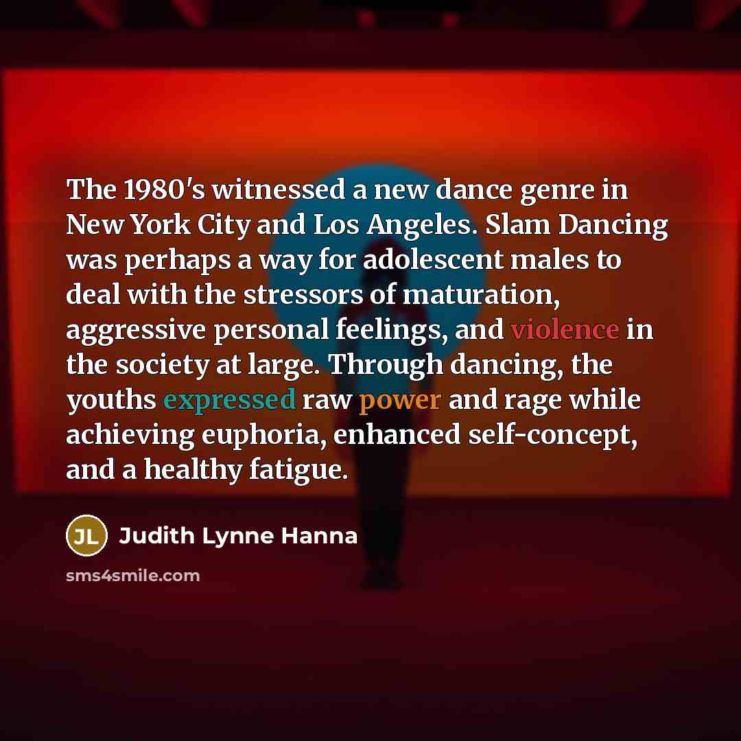 “The 1980's witnessed a new dance genre in New York…” quote by Judith Lynne Hanna