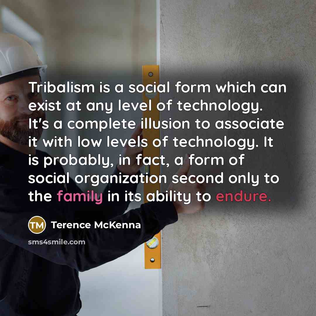 “Tribalism is a social form which can exist at any…” quote by Terence McKenna
