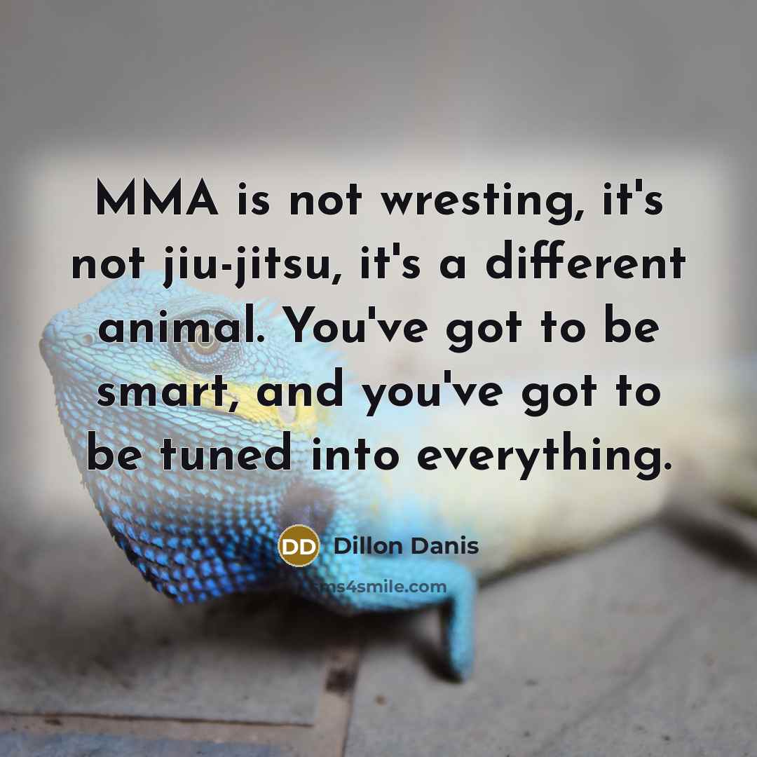 “MMA is not wresting, it's not jiu-jitsu, it's a different…” quote by Dillon Danis