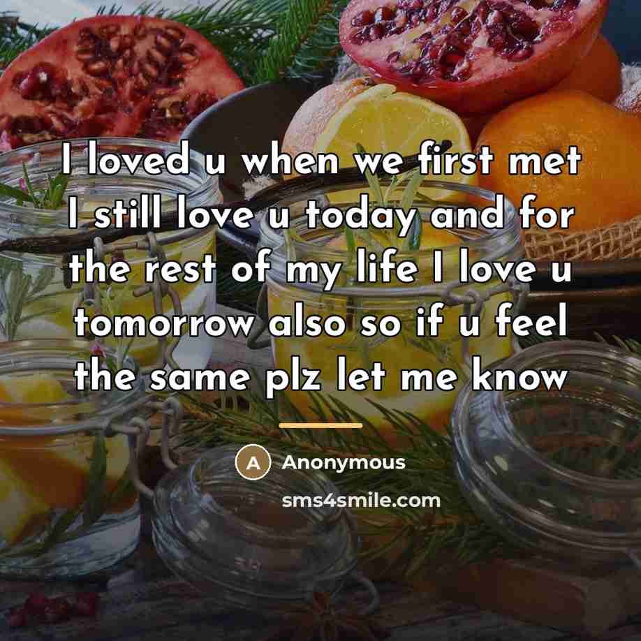 “I loved u when we first met I still love…” quote by Anonymous