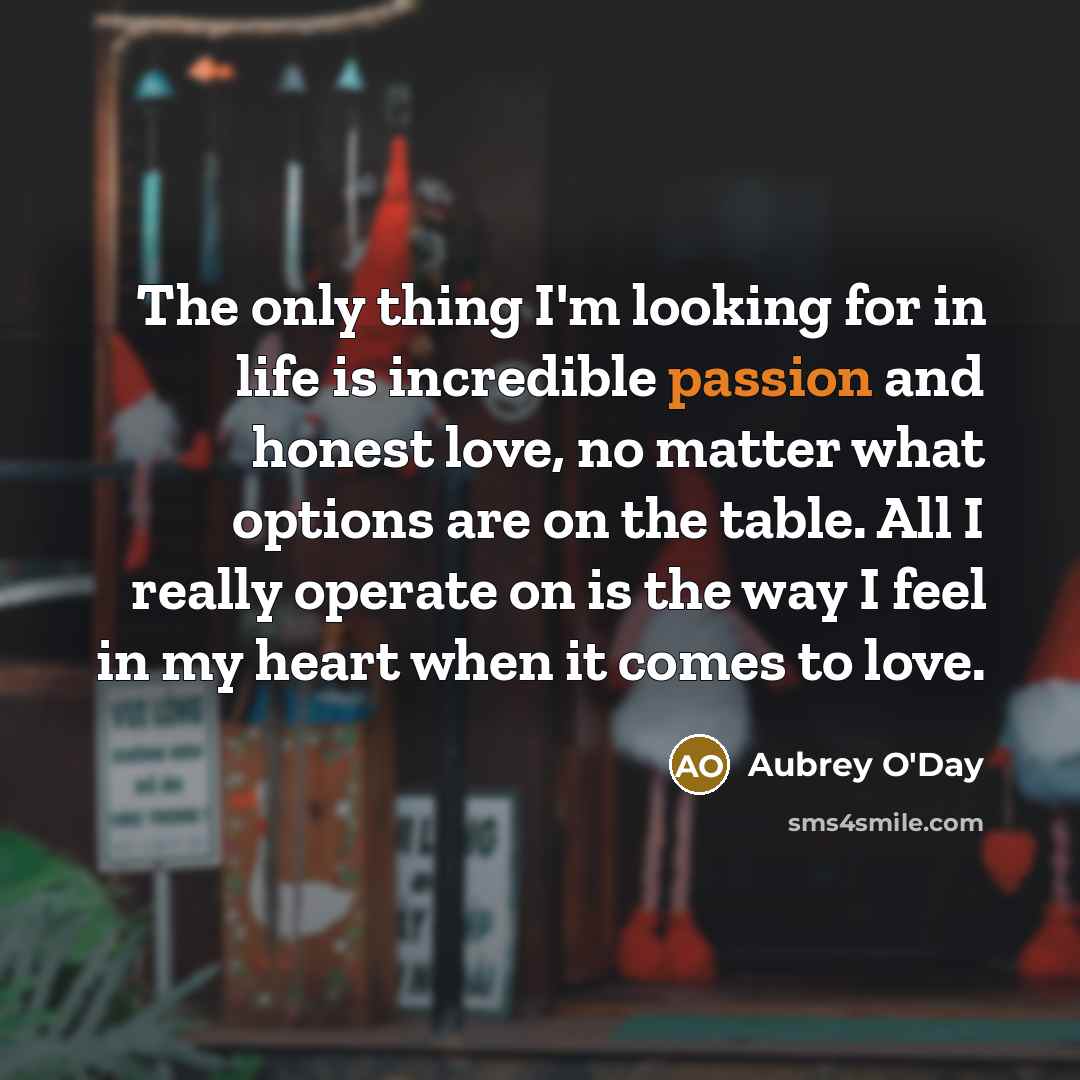 “The only thing I'm looking for in life is incredible…” quote by Aubrey O'Day
