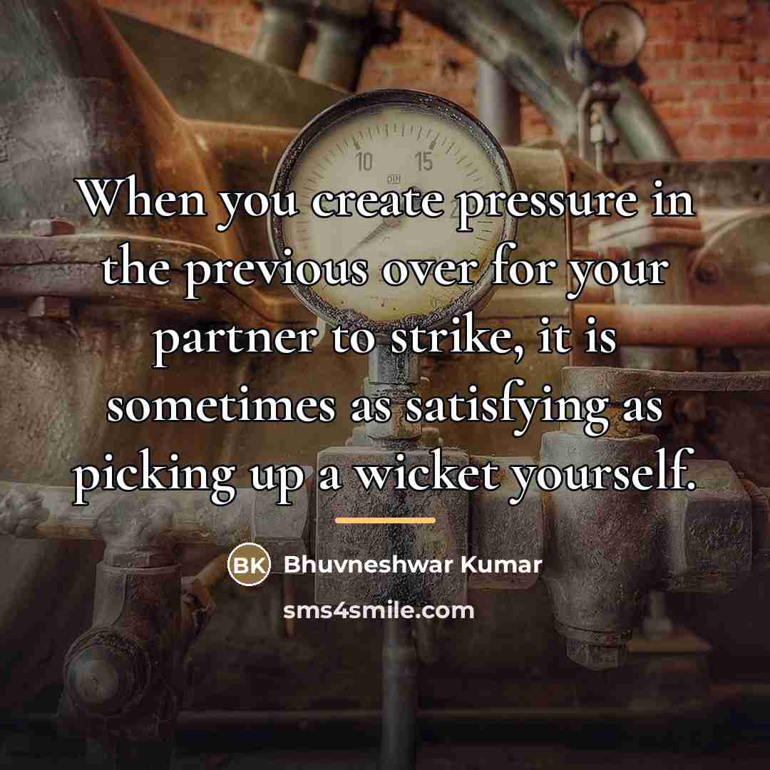 “When you create pressure in the previous over for your…” quote by Bhuvneshwar Kumar