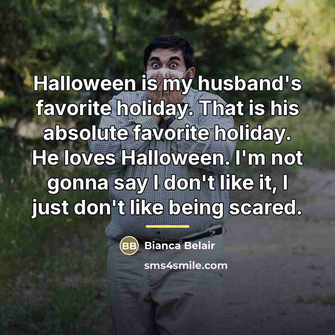 “Halloween is my husband's favorite holiday. That is his absolute…” quote by Bianca Belair