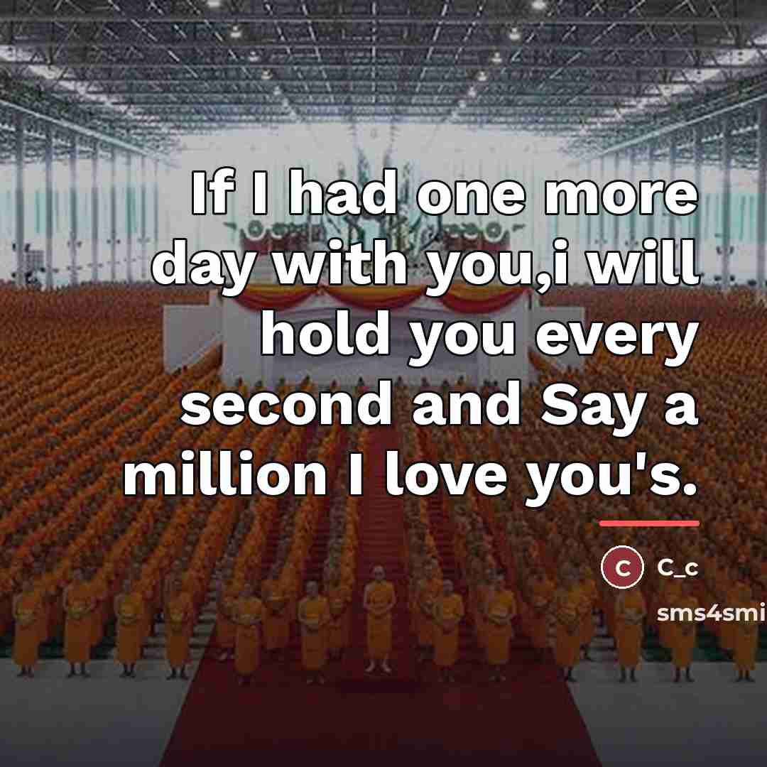 “If I had one more day with you,i will hold…” quote by C_c