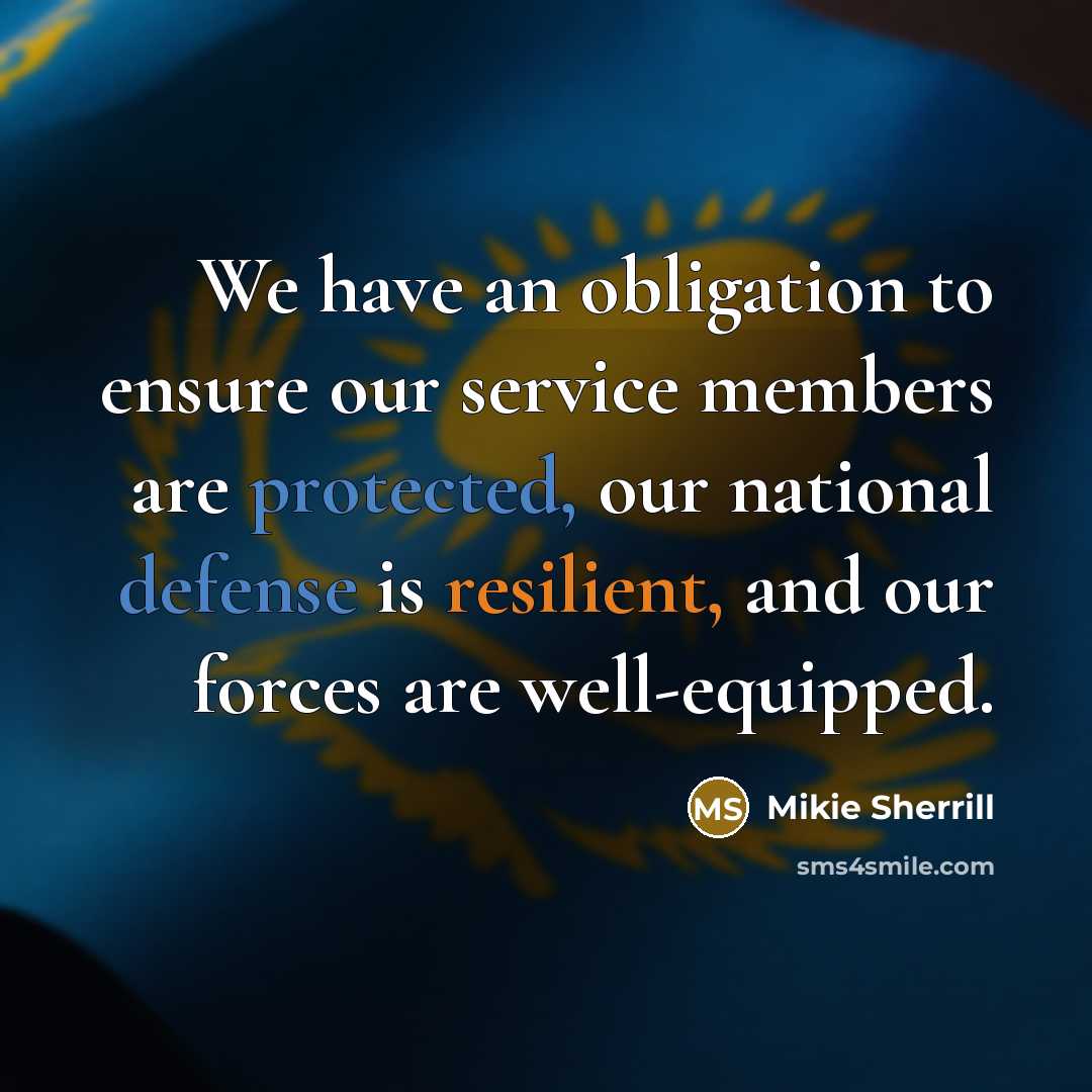 “We have an obligation to ensure our service members are…” quote by Mikie Sherrill