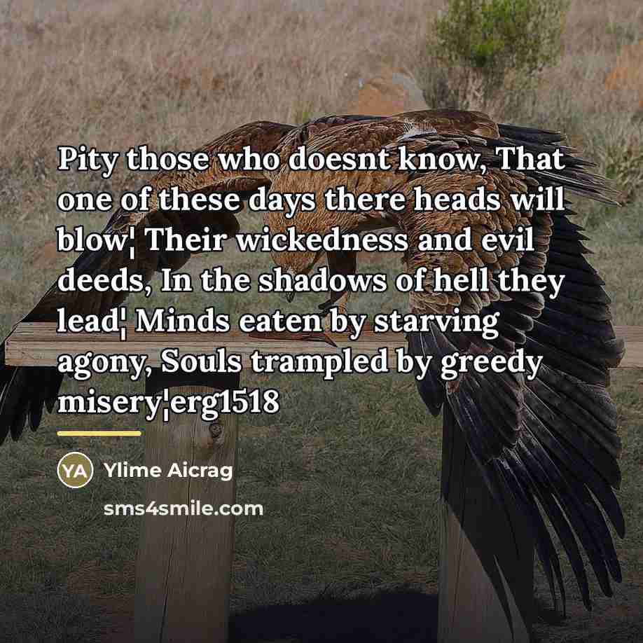 “Pity those who doesnt know, That one of these days…” quote by Ylime Aicrag