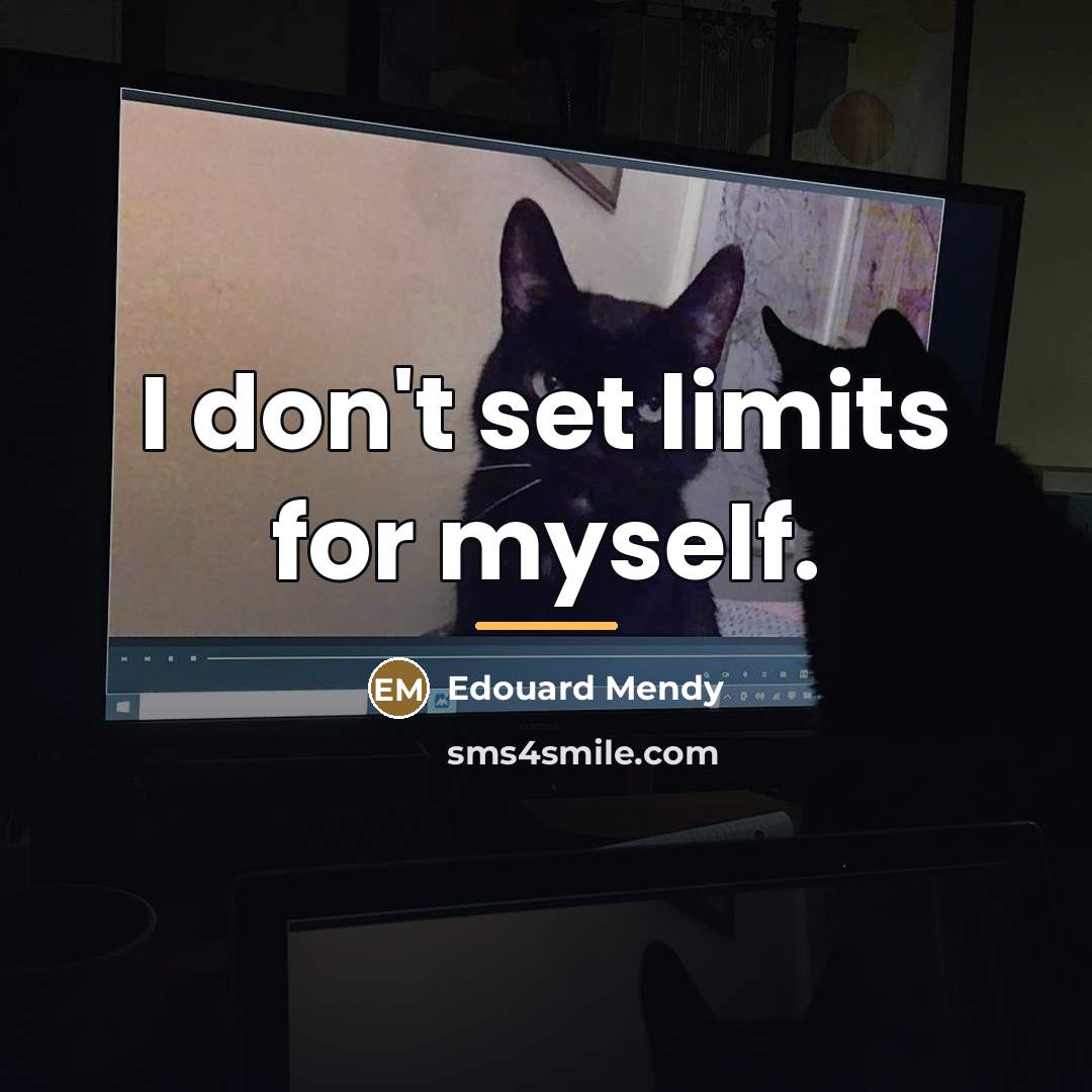 “I don't set limits for myself.…” quote by Edouard Mendy