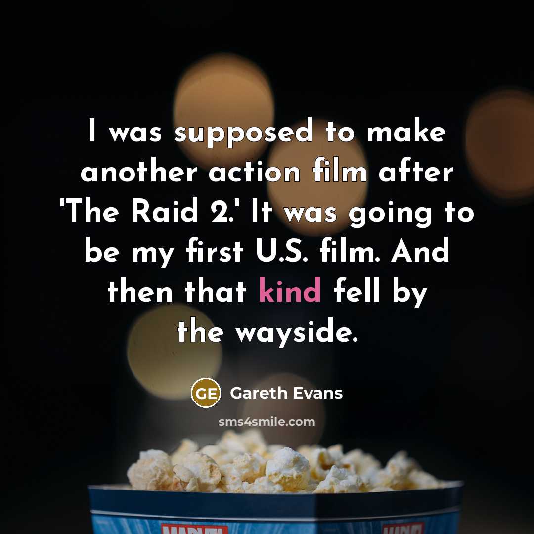 “I was supposed to make another action film after 'The…” quote by Gareth Evans