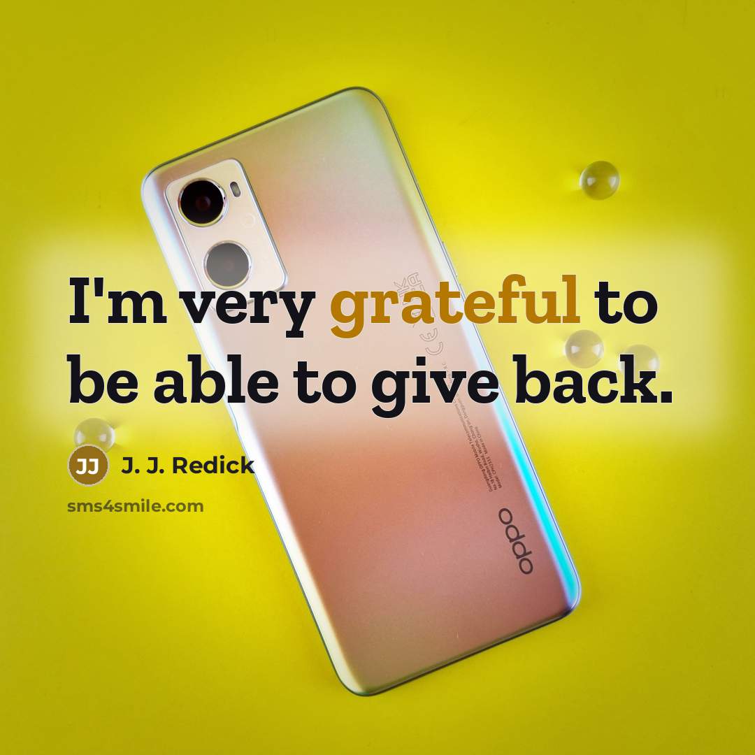 “I'm very grateful to be able to give back.…” quote by J. J. Redick