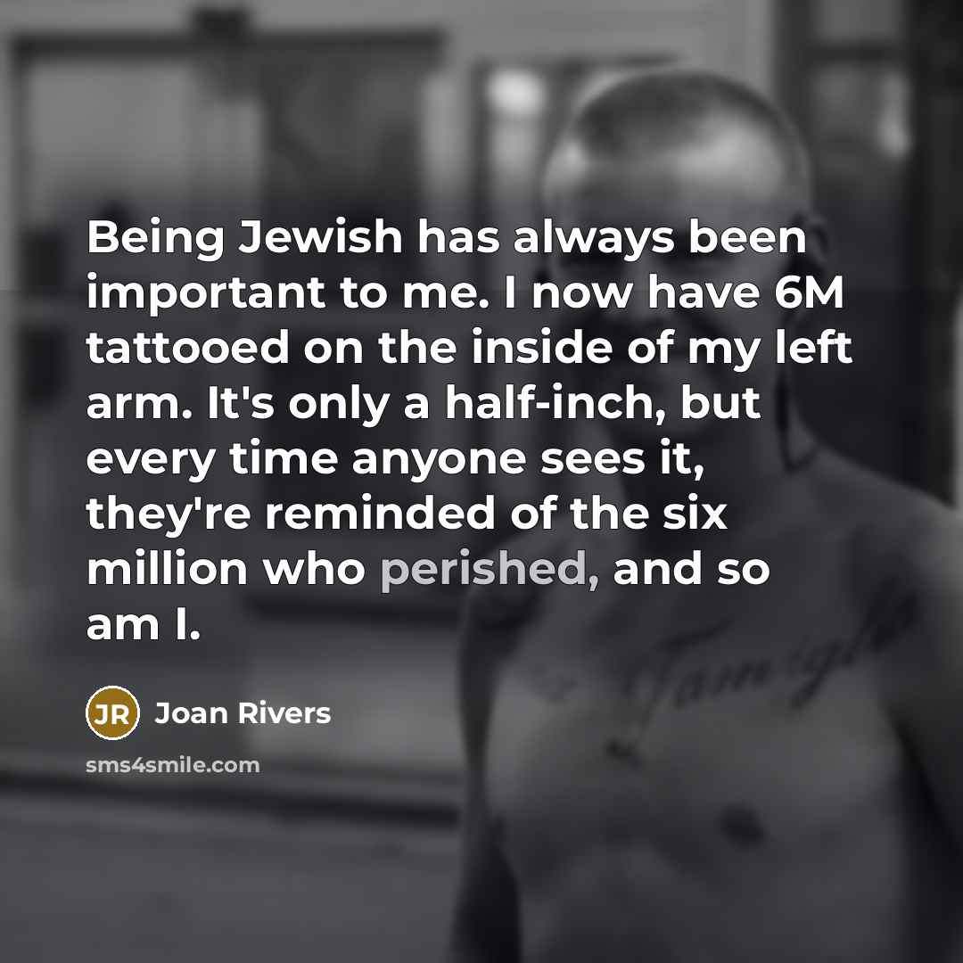 “Being Jewish has always been important to me. I now…” quote by Joan Rivers