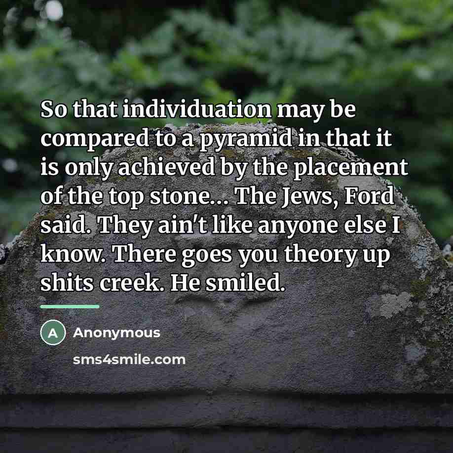 “So that individuation may be compared to a pyramid in…” quote by Anonymous