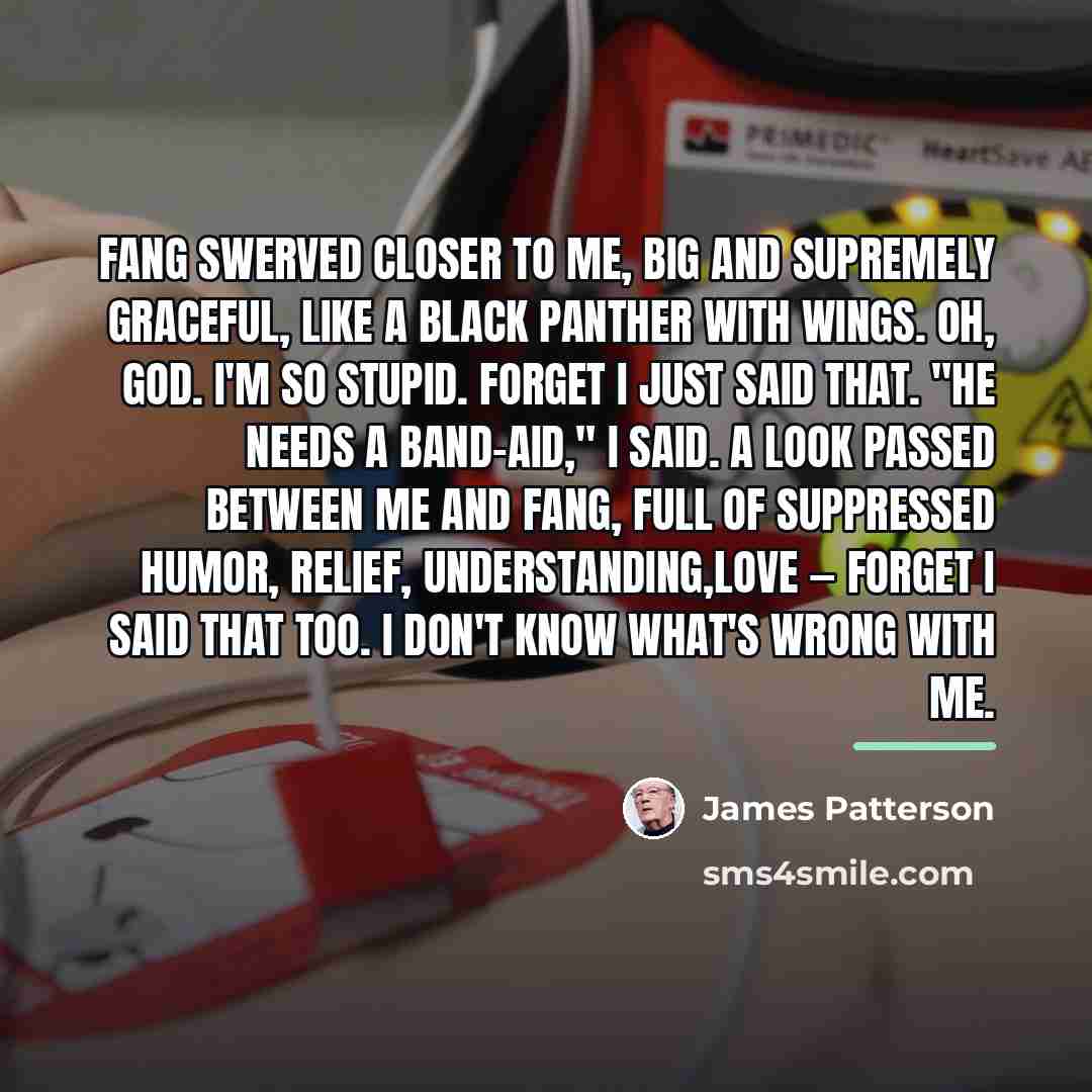 “Fang swerved closer to me, big and supremely graceful, like…” quote by James Patterson