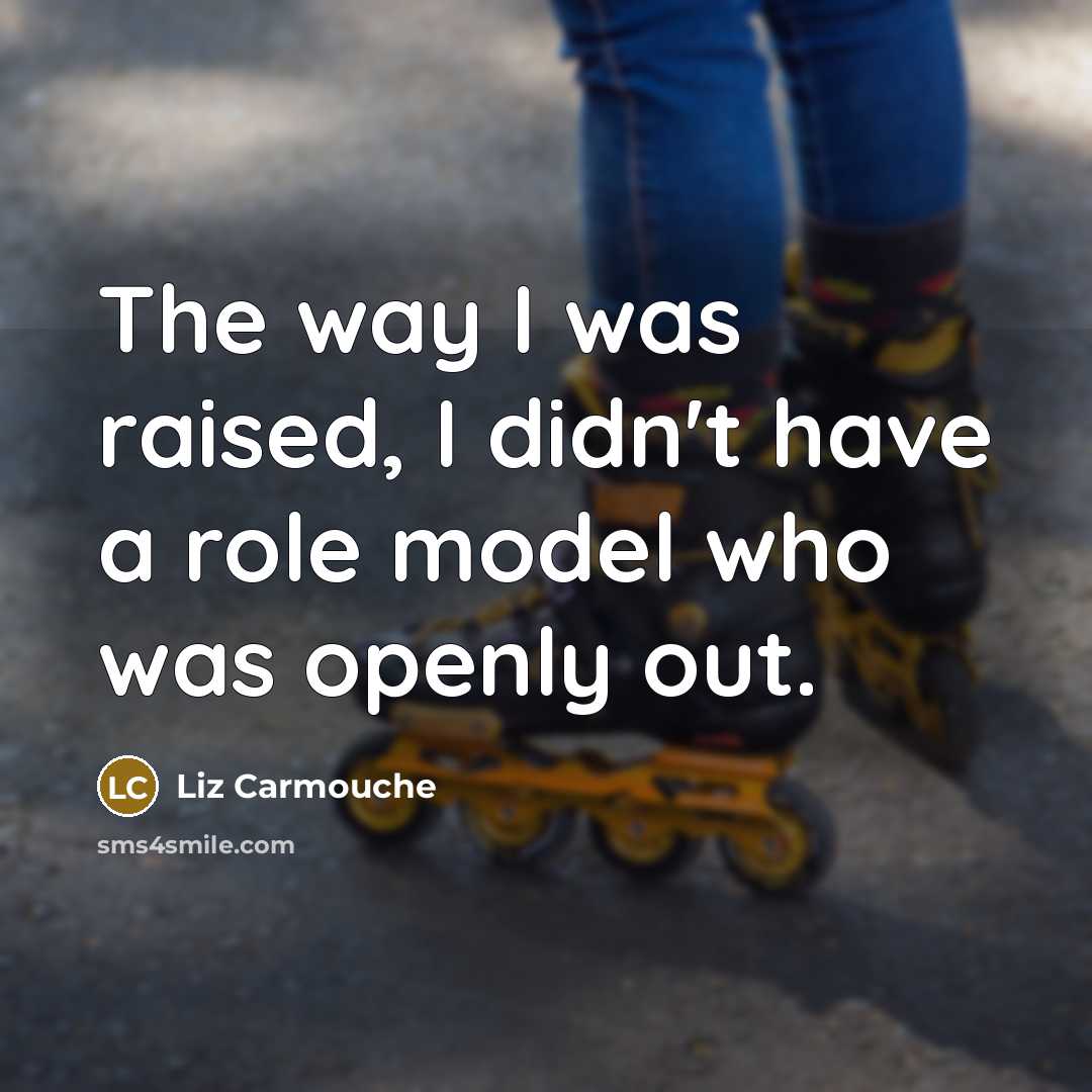 “The way I was raised, I didn't have a role model who was openly out.” quote by Liz Carmouche