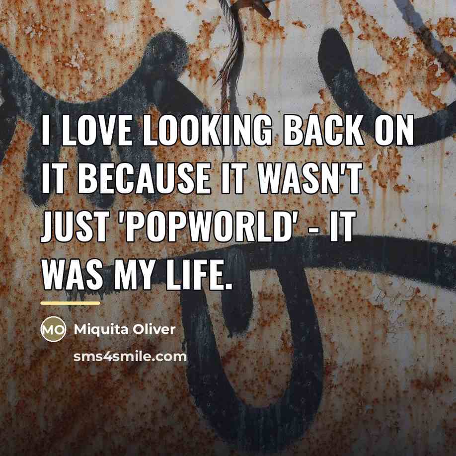 “I love looking back on it because it wasn't just…” quote by Miquita Oliver