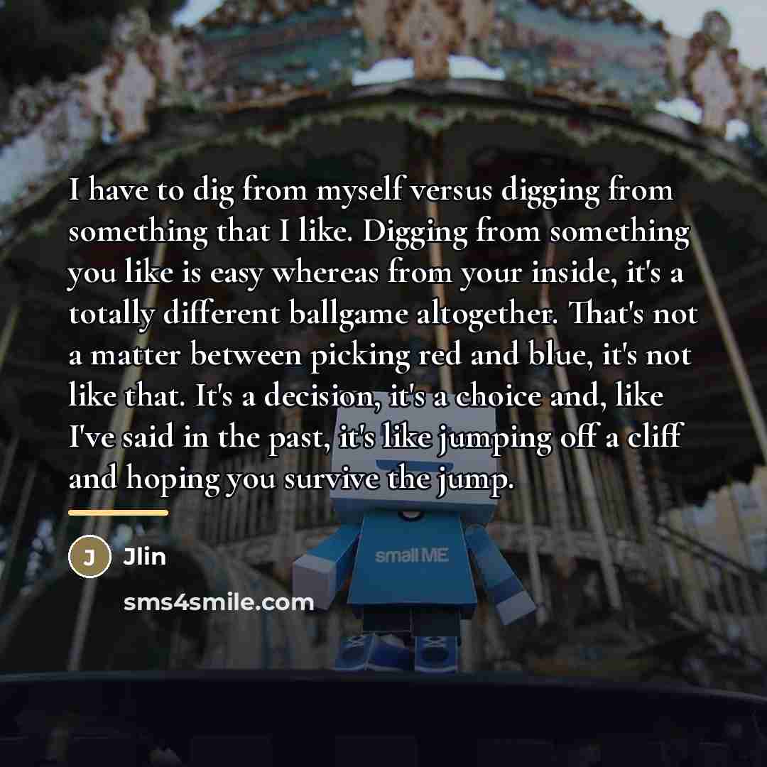 “I have to dig from myself versus digging from something…” quote by Jlin