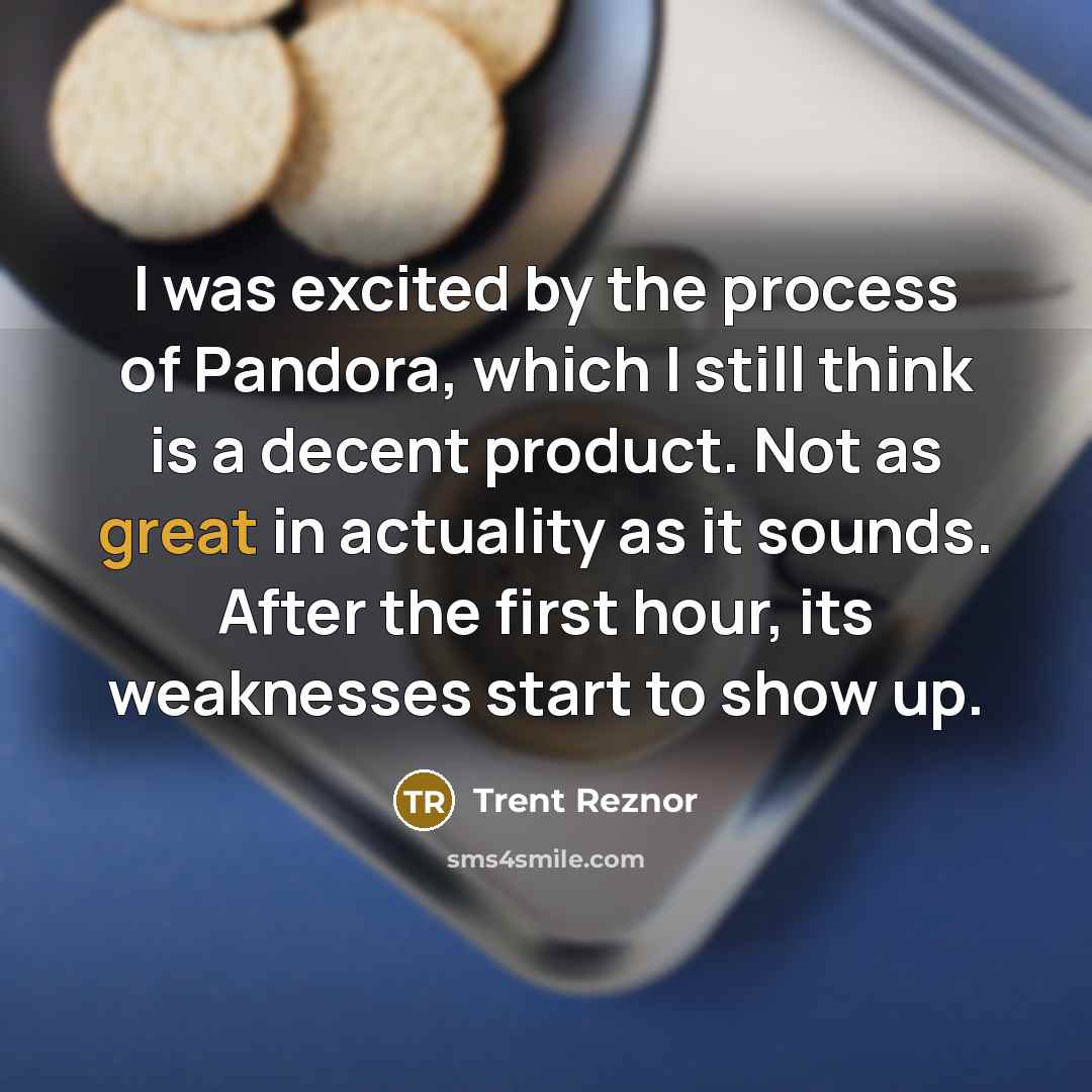 “I was excited by the process of Pandora, which I…” quote by Trent Reznor