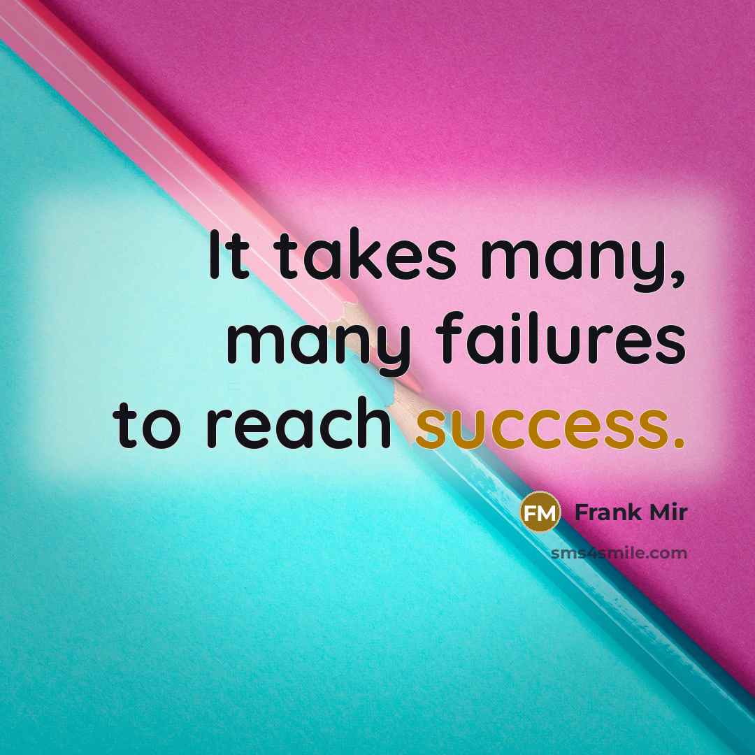 “It takes many, many failures to reach success.…” quote by Frank Mir