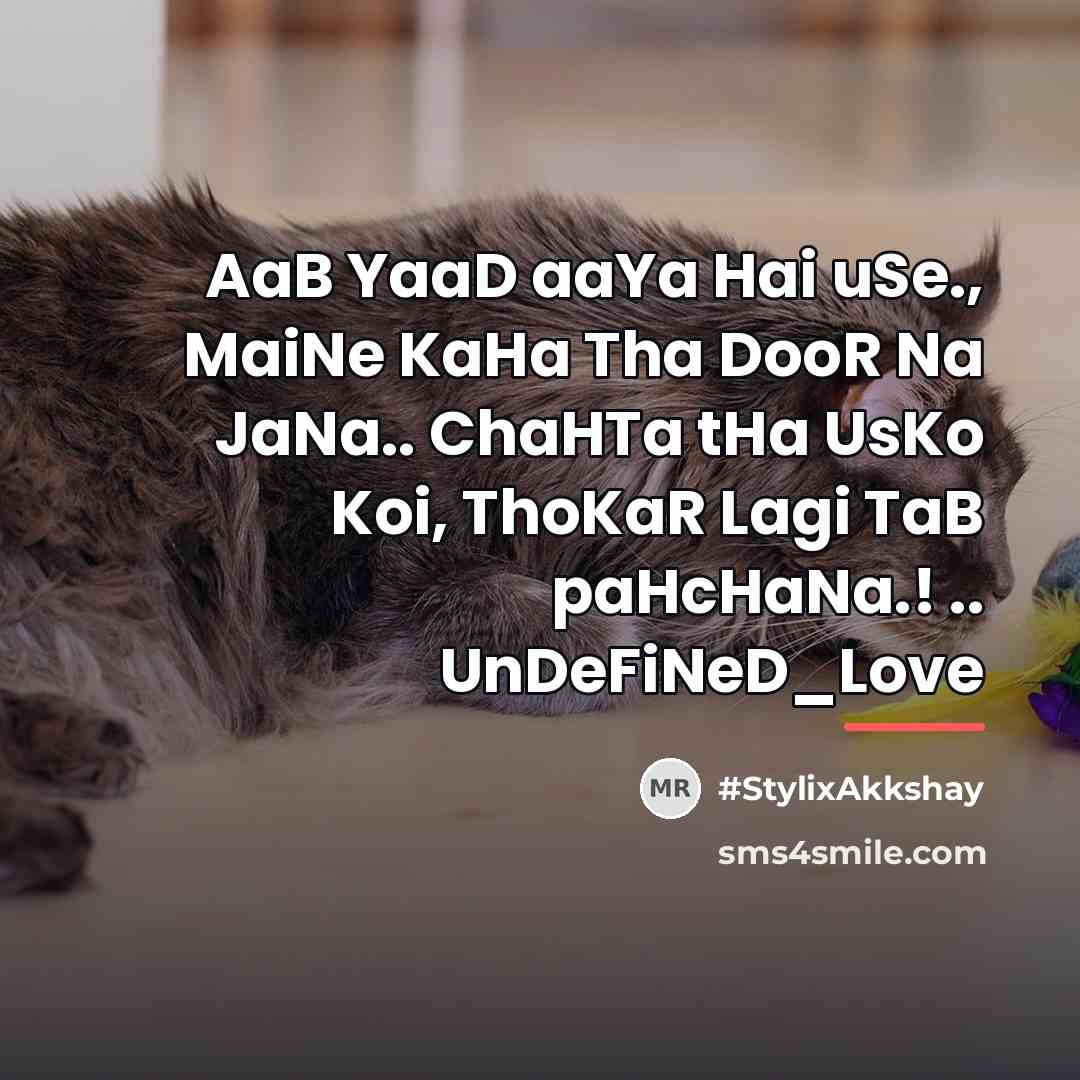 “AaB YaaD aaYa Hai uSe., MaiNe KaHa Tha DooR Na…” quote by #StylixAkkshay
