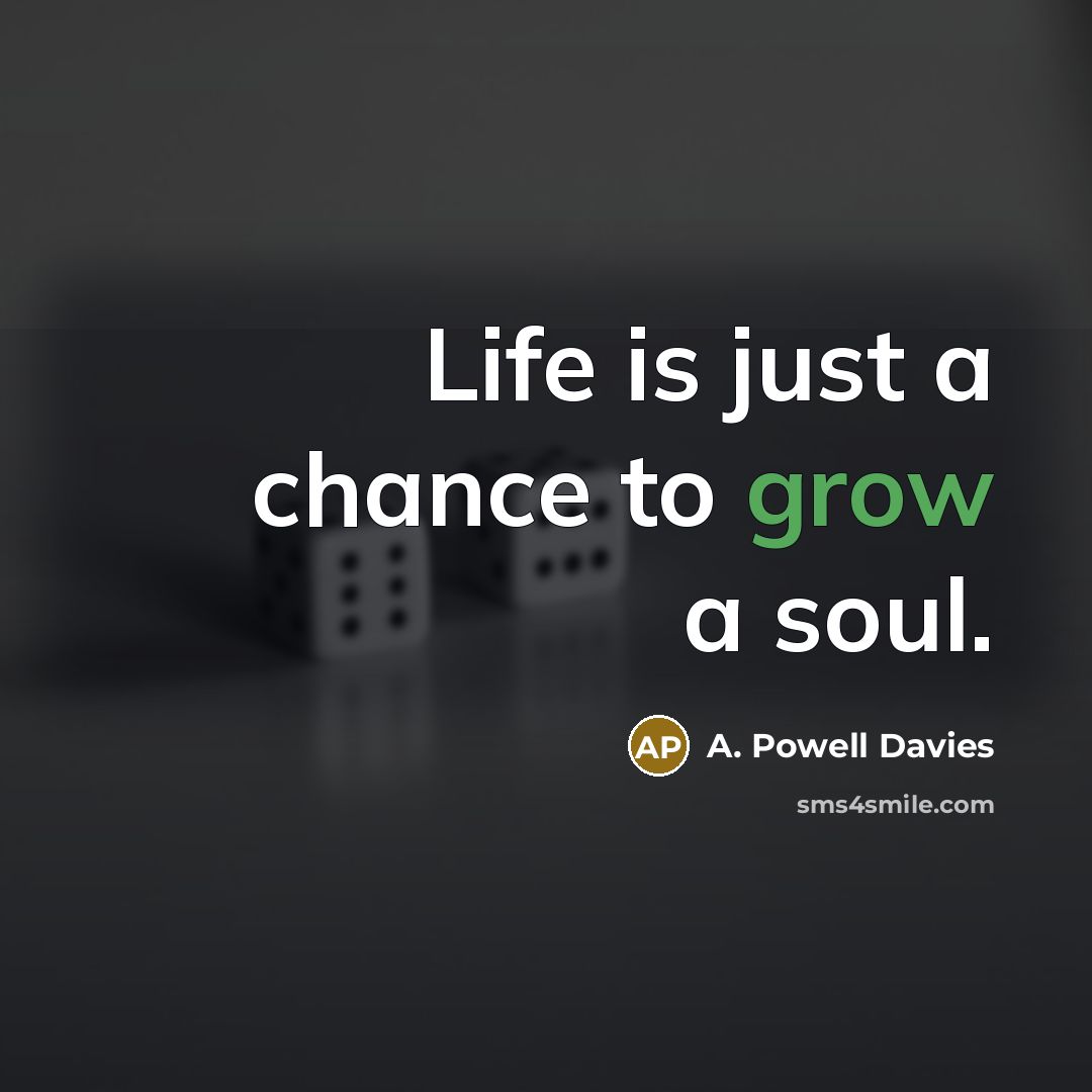 “Life is just a chance to grow a soul.…” quote by A. Powell Davies