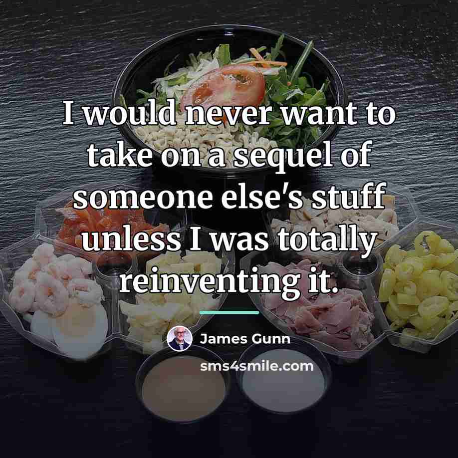 “I would never want to take on a sequel of…” quote by James Gunn