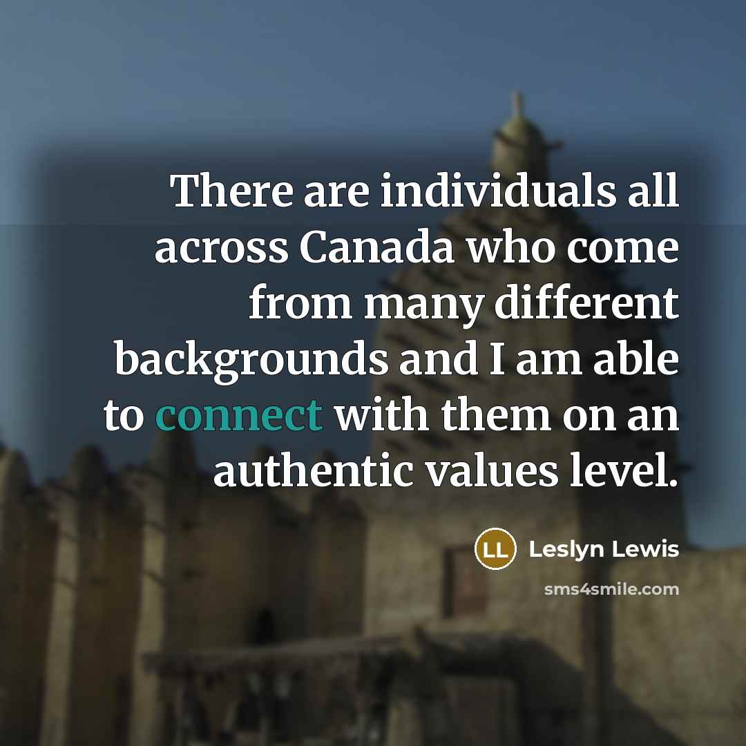 “There are individuals all across Canada who come from many…” quote by Leslyn Lewis