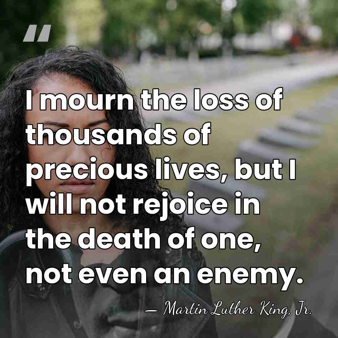 I mourn the loss of thousands of precious lives, but I will&hellip; - Martin Luther King, Jr.