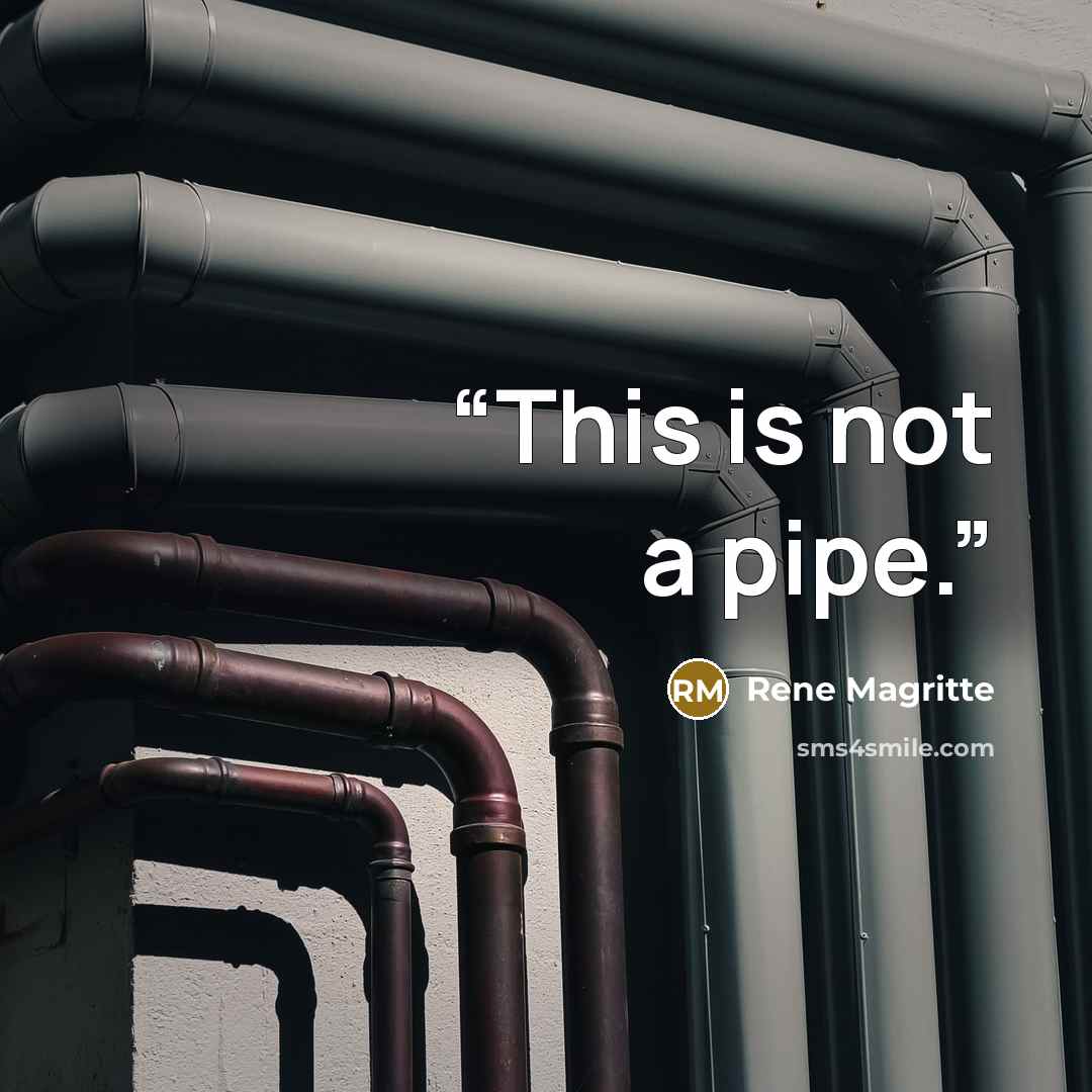 “This is not a pipe.” quote by Rene Magritte