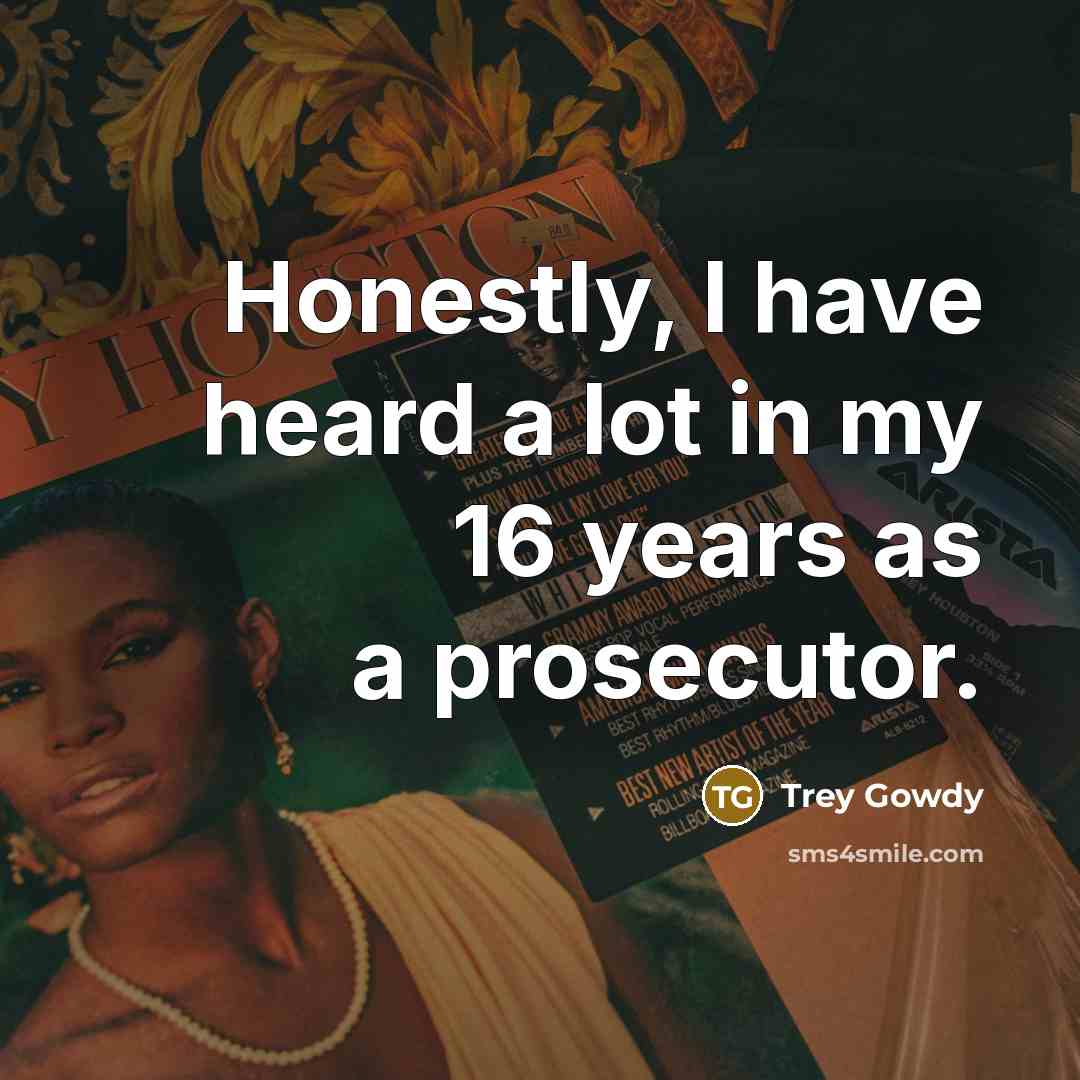 “Honestly, I have heard a lot in my 16 years…” quote by Trey Gowdy