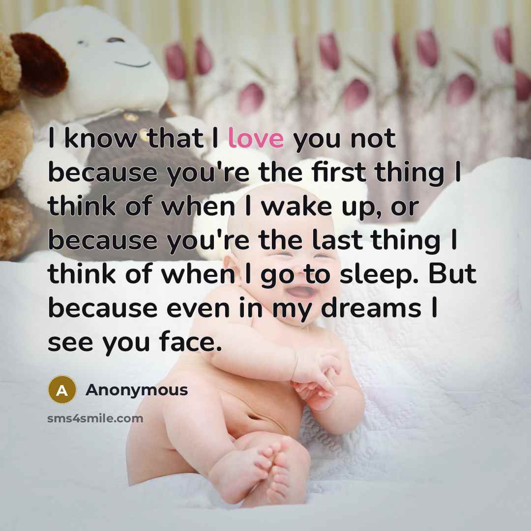 “I know that I love you not because you're the…” quote by Anonymous