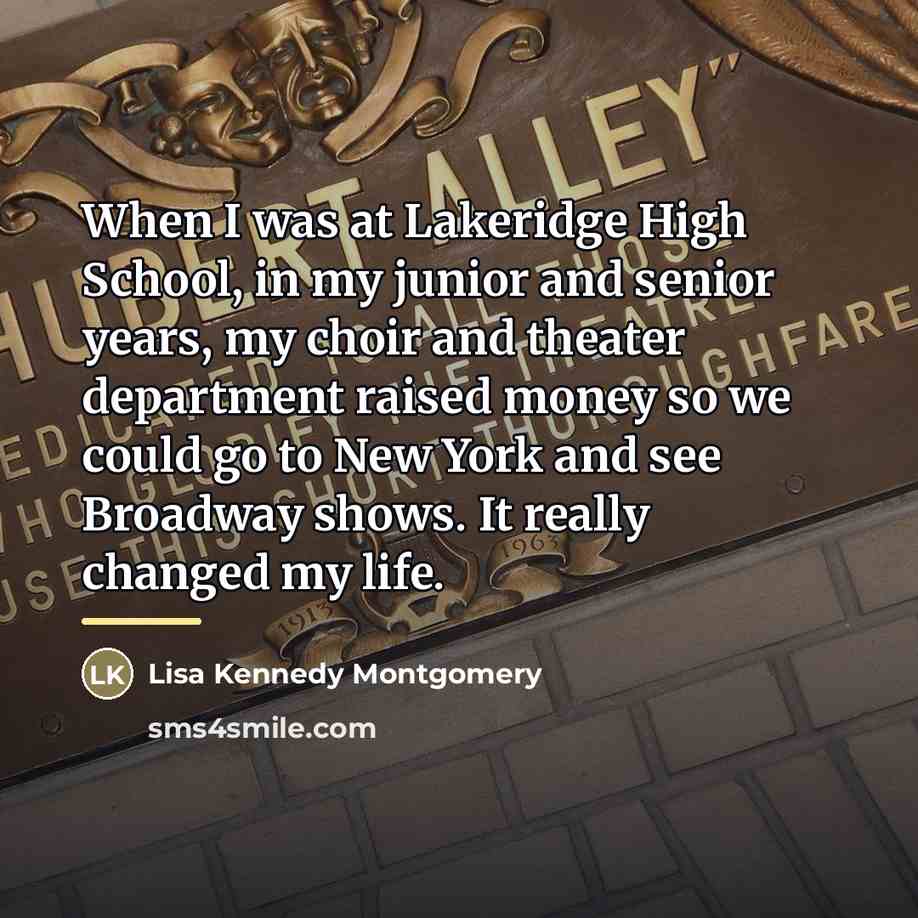 “When I was at Lakeridge High School, in my junior…” quote by Lisa Kennedy Montgomery