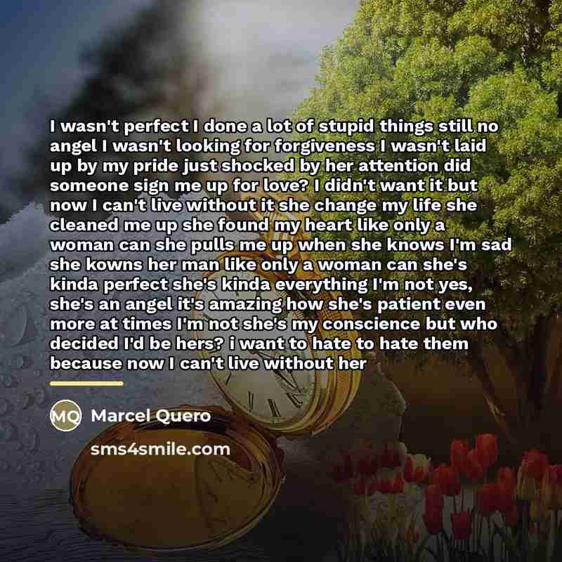 “I wasn't perfect I done a lot of stupid things…” quote by Marcel Quero