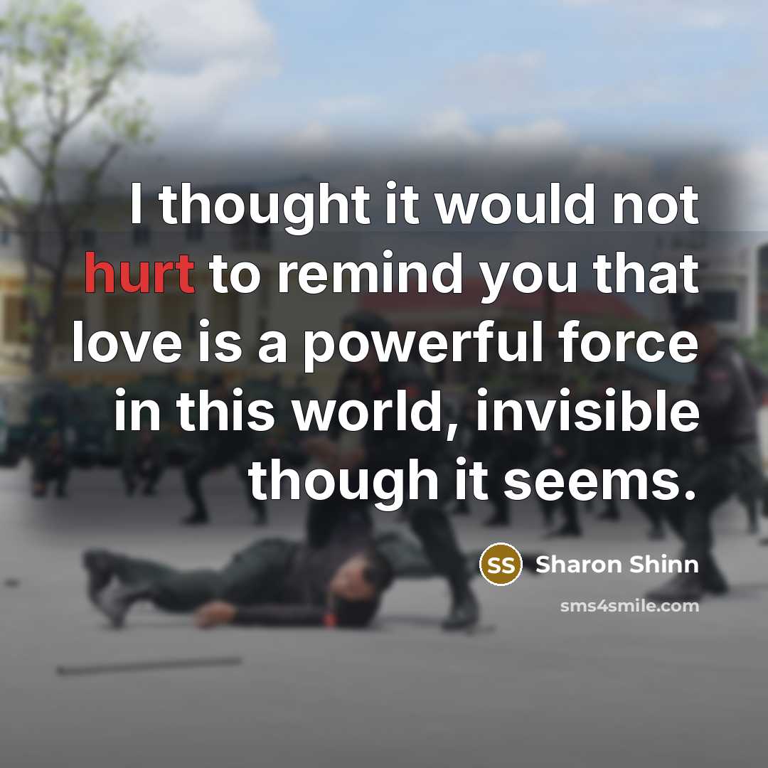 “I thought it would not hurt to remind you that…” quote by Sharon Shinn