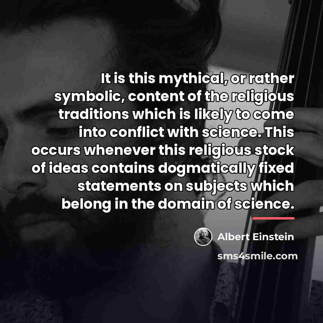 “It is this mythical, or rather symbolic, content of the…” quote by Albert Einstein
