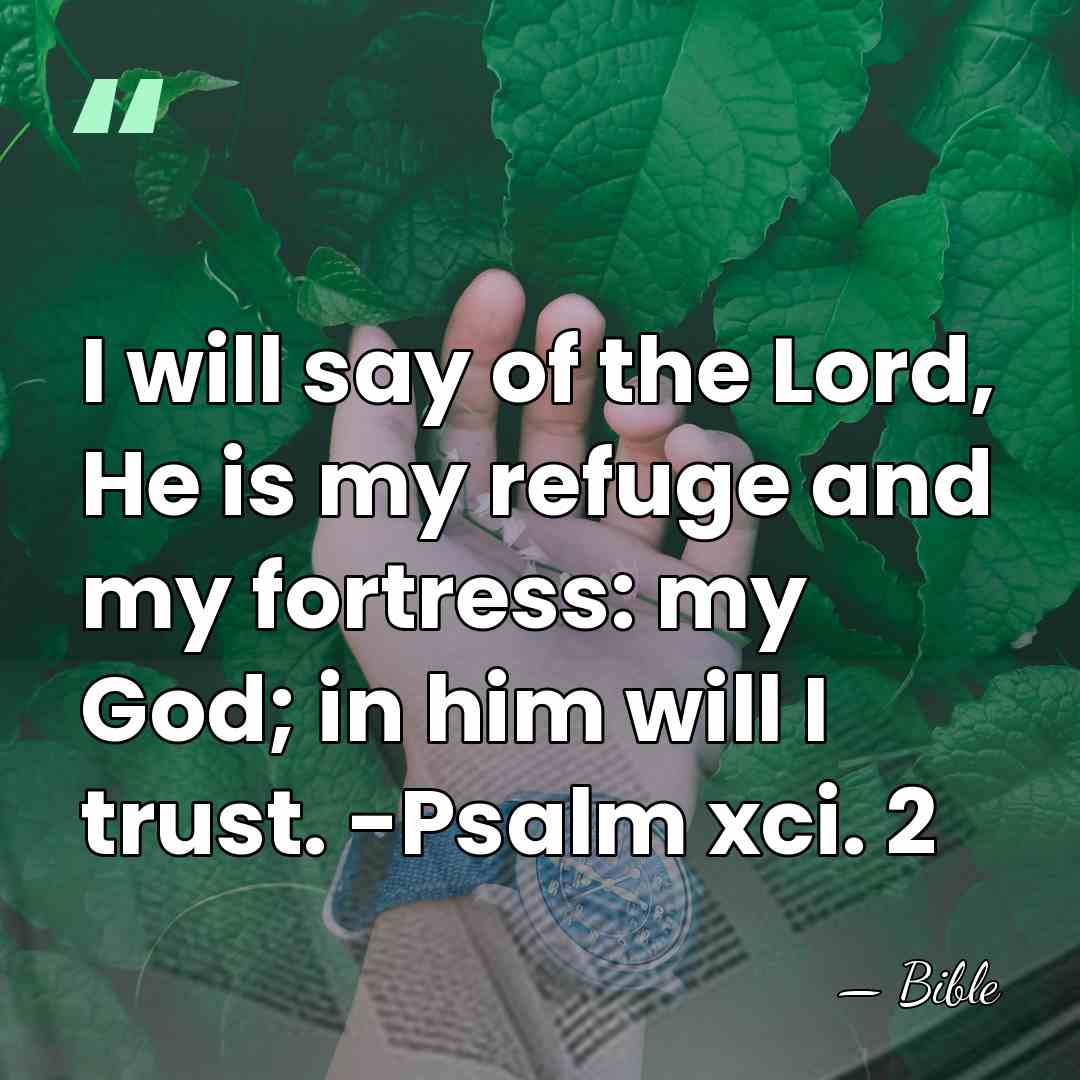 I will say of the Lord, He is my refuge and my&hellip; - Bible