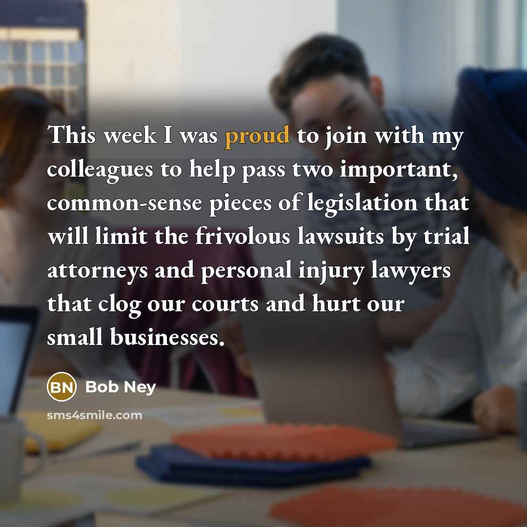 “This week I was proud to join with my colleagues…” quote by Bob Ney
